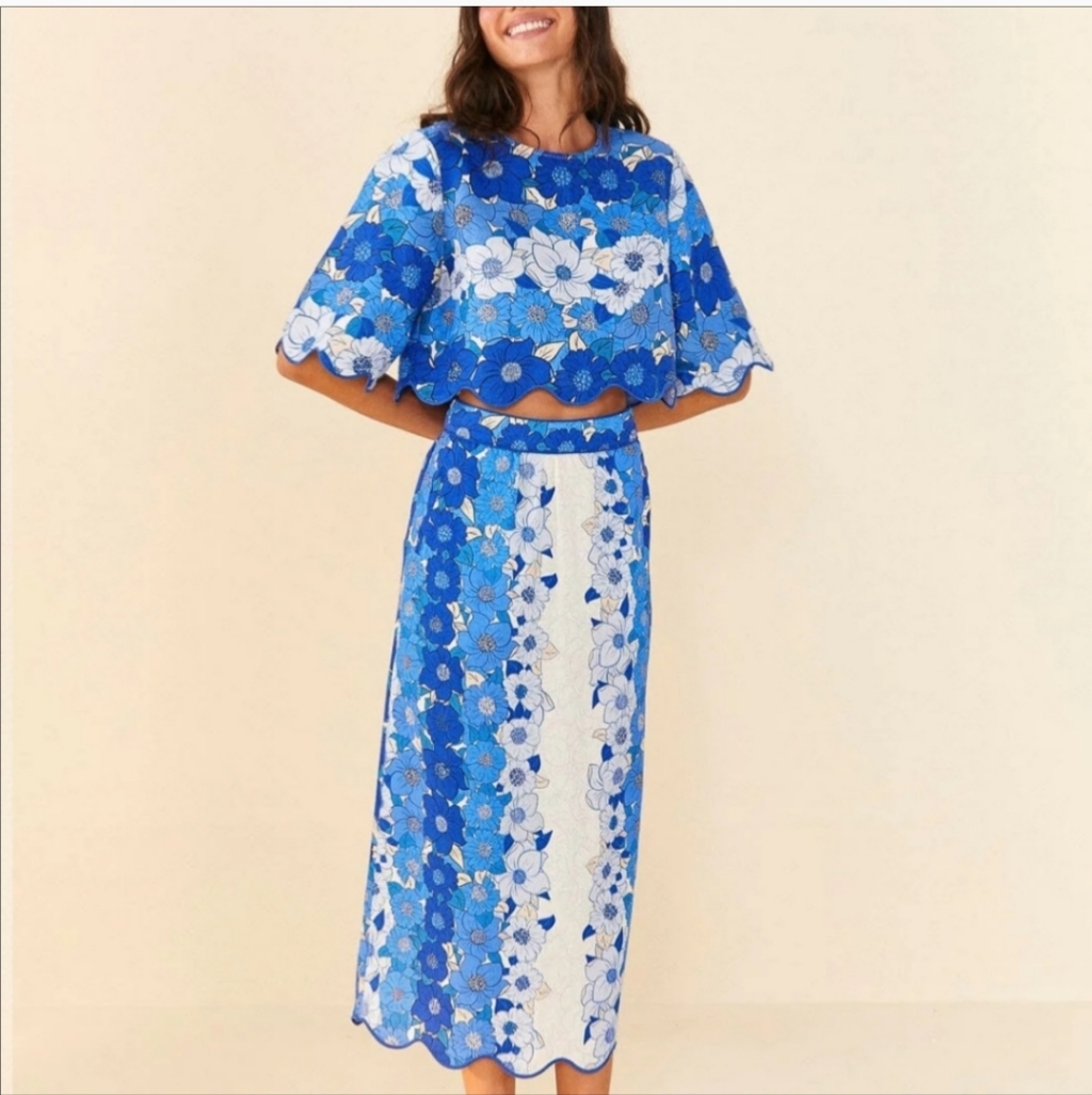 Farm Rio Blue Flowers Set
